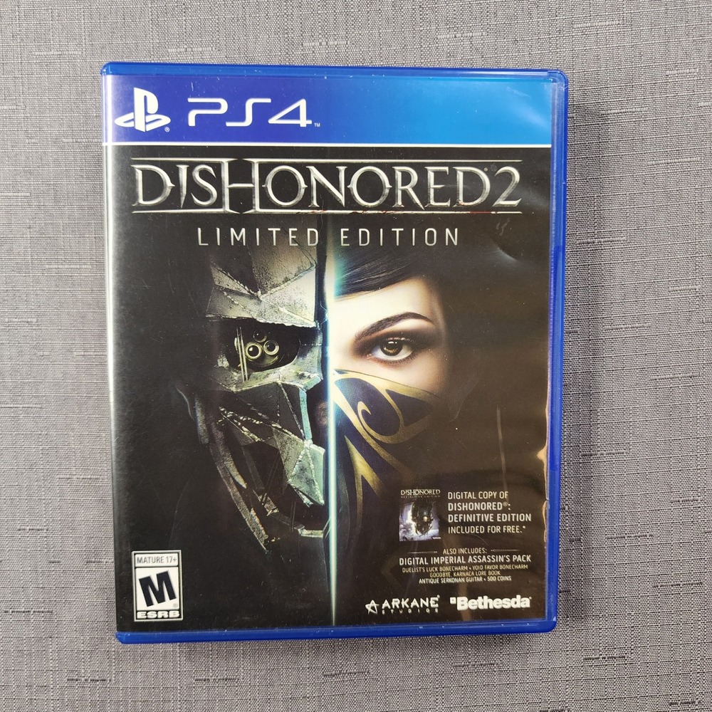 Dishonored 2 Limited Edition Sony PlayStation 4 PS4 Bethesda Arkane Studios